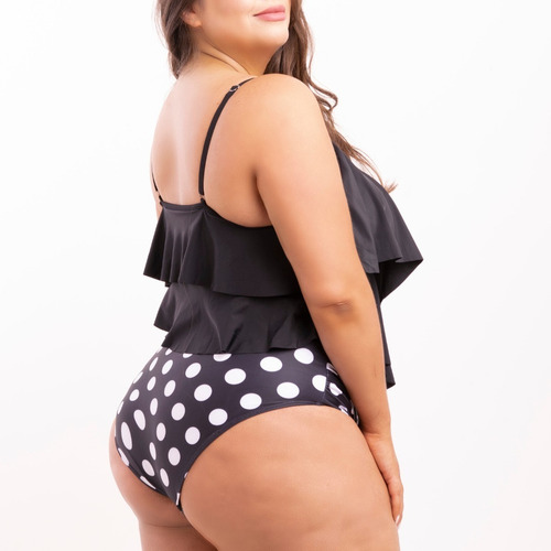 Imagen 3 de 4 de Bikini Tiro Alto Top Vuelos Maorí Retro