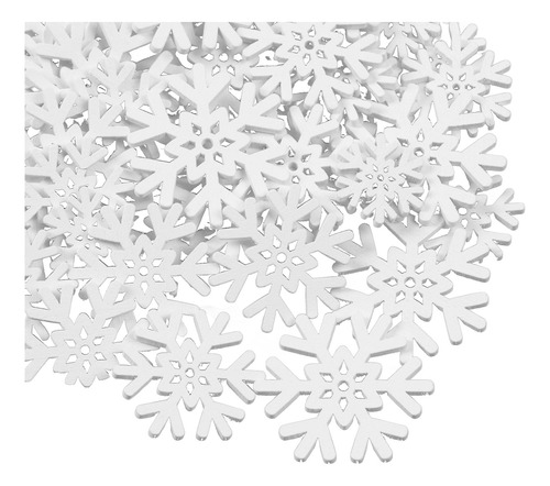 Adornos De Copos De Nieve, 200 Unidades, Láminas De Madera,