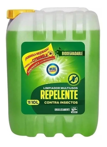 Limpiador Multiusos Real Clean Con Repelente De Insectos 10l