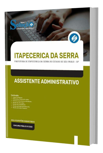 Apostila Itapecerica Da Serra Sp - Assistente Administrativo