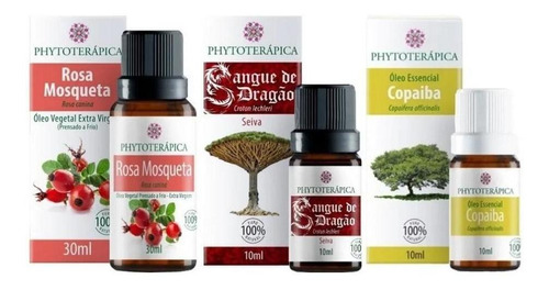 Kit Óleos Essenciais Phytoterápica - Rosa Mosqueta, Dragão