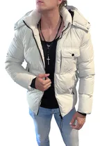 Comprar Campera Hombre Puffer Inflable Forrada Corderito Con Capucha