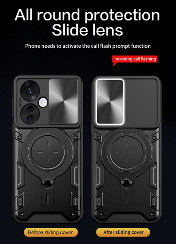 Hefu Capa Com Suporte Magnético Para Oppo Realme 11f 5g