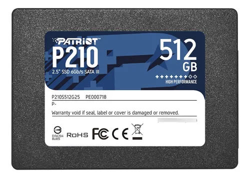 Disco Solido Ssd Patriot P210 512gb Sata 3 2.5 Pc Notebook