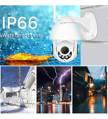 Camara Ip 1080p Fhd Conexion Wifi Ptz Domo 320° De Giro