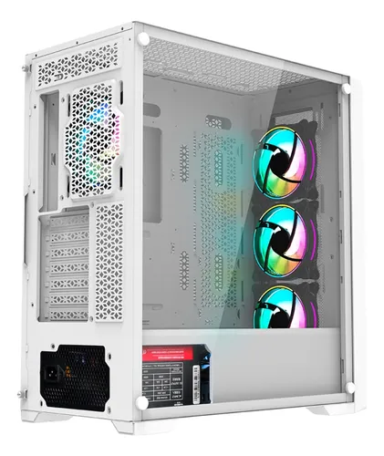 Chasis Caja Torre Gamer Iceberg Titan Blanca M16 X4 Argb Fan