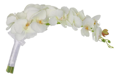 Cascata Romântica Calla Lily Orquídea Bouquet De Noiva | Frete grátis
