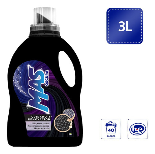 Detergente Líquido Mas Oscura 3lt