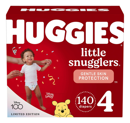 Huggies Panales Little Snugglers Para Bebe, Talla 4 (22-37 L