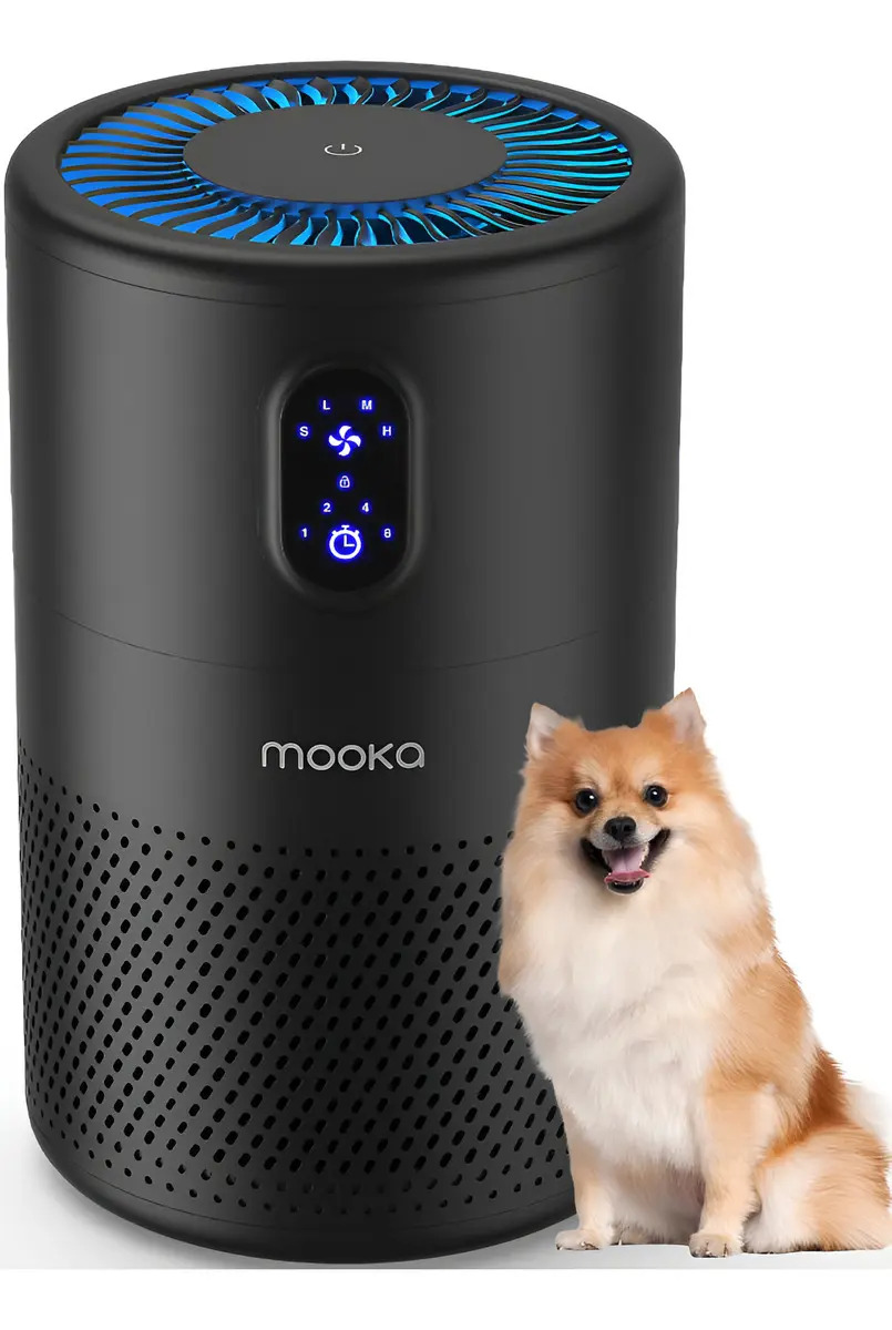 Purificador De Aire Mooka B-d02l Para Habitaciones Grandes D Color Negro