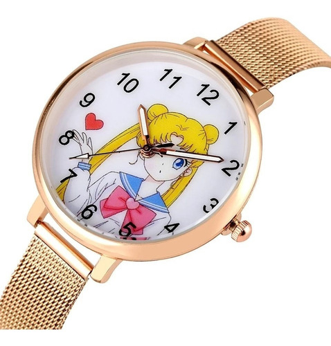Reloj Pulsera Sailor Moon Correa Rosa