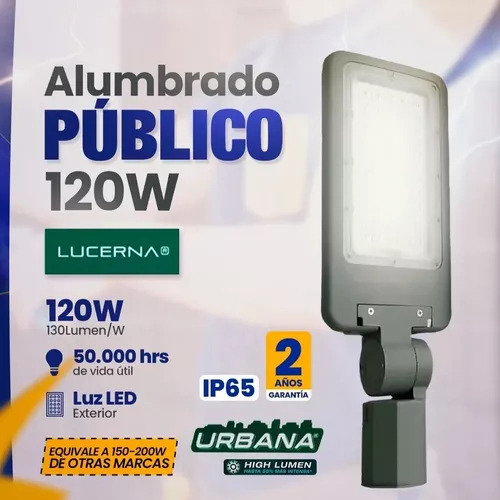 Luminaria Alumbrado Público Led 85-277v 120w 130lm/w