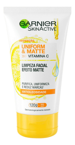 Garnier Skinactive Uniform&matte - Sabonete Facial 120g Blz