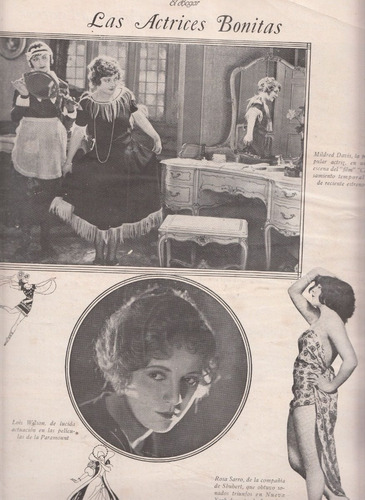 1924 Cine Mudo Fotos Mildred Davis Rosa Sarro Lois Wilson