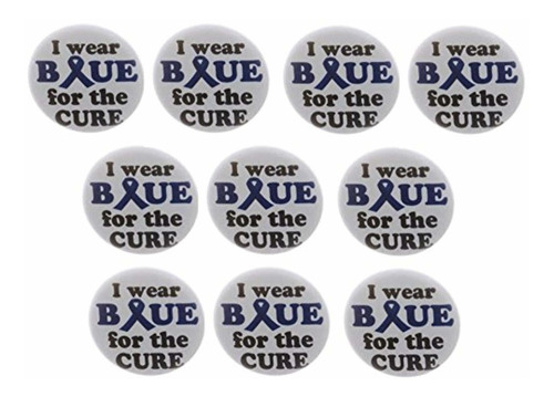 A&t Designs Qty 10 I Wear Blue For The Cure