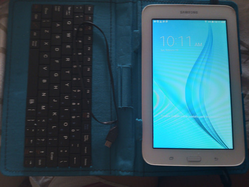 Tableta Samsung Élite Blanco Usada Más Forro 8gb