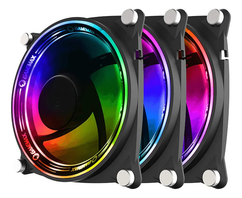 Kit 3 Cooler Gamer Gamemax Led Argb Fan 120mm Rb300 Pcreg