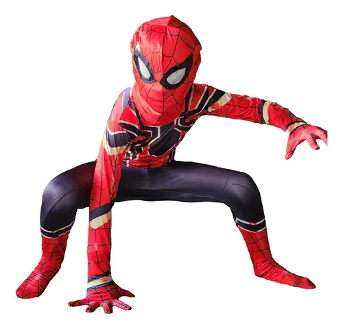 Fantasia Homem Aranha Infantil Carnaval Halloween Máscara