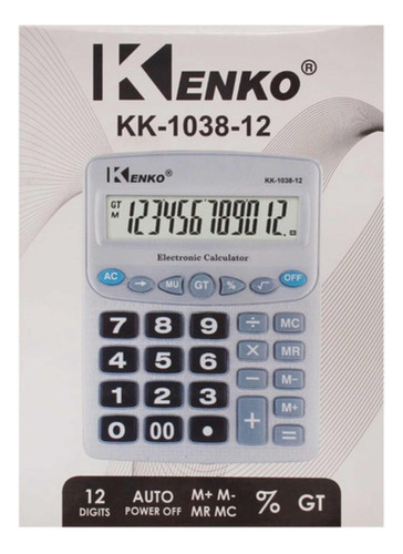 Calculadora Kenko Kk-1038 Color Gris