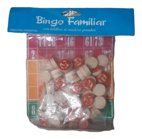 Lotería Bingo Familiar Bolillas De Madera Económico