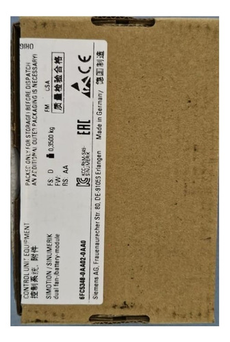 Dual Fan/ Battery-module 6fc5348-0aa02-0aa0 Siemens (Usado)