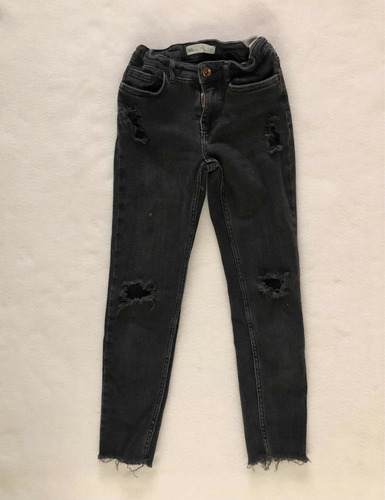 Zara Jeans Negros Para Niña Originales