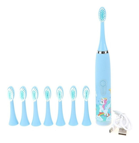 Imagen 5 de 10 de Cepillo Dental Para Niños Eléctrico Usb: Divertido, Alegre