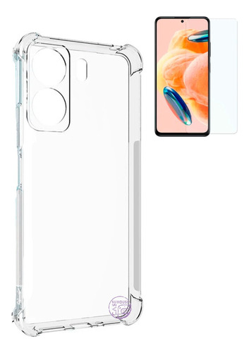 Funda Para Xiaomi Redmi 13c Transparente Protector Y Vidrio 