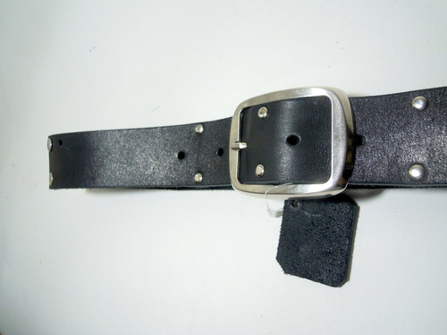 Cinturón Cuero Negro Con Remaches(talles Hmbre O Mujer)