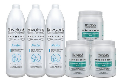 Shampoo Baño D Crema Novalook X6 Neutro Inten Btx Kit Grande