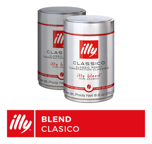 2x Café Illy Blend - 250gr - 100% Arábica