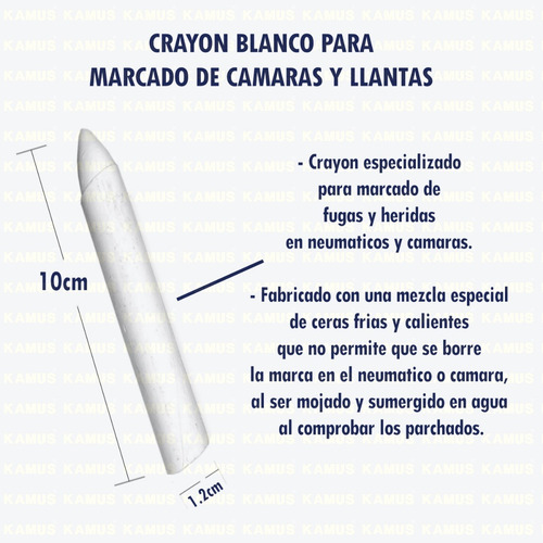 Imagen 2 de 5 de Crayon Crayola Marcador Blanco P Llantas Y Camaras 25pz