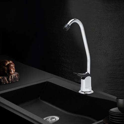 Grifo De Lavabo Con Cuello De Cisne De Cobre, G1/4 Pulgadas