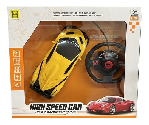 Auto Radio Control 1:16 Con Volante Con Luz Cod 50048