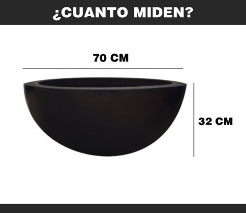 Imagen 6 de 6 de Maceta Minimalista Tazón Mejor Que Fibra De Vidrio .125