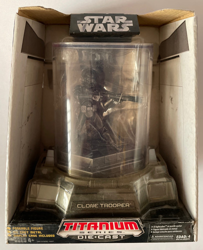 Clone Trooper Star Wars Titanium Series Die Cast Hasbro 2006 (Usado)