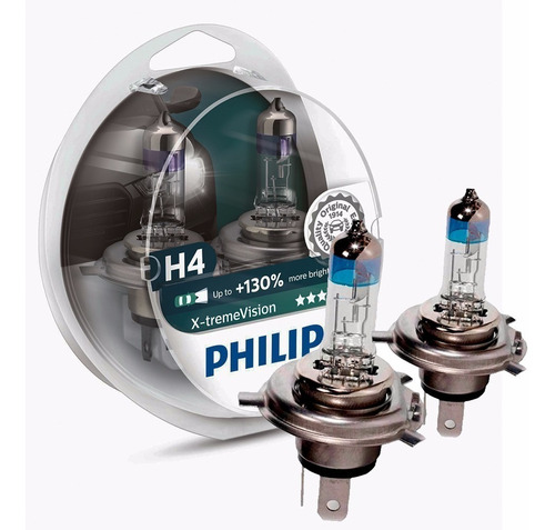 Lampada Philips Xtreme Vision + H4 3700k Par 130 De