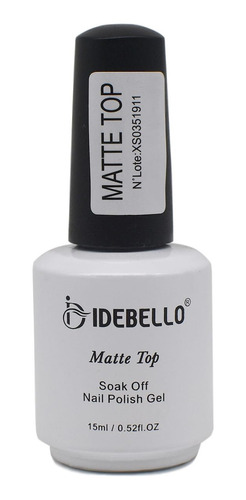 Top Coat Matte Para Uñas Esmalte Permanente Idebello 15ml. 