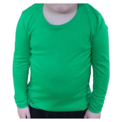 Camiseta Algodon Niños Nacional Color Verde