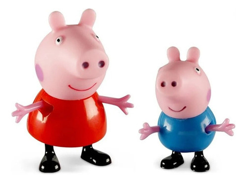 Bonecos Pim Pam Pum Peppa Pig E Seus Amigos Peppa E George