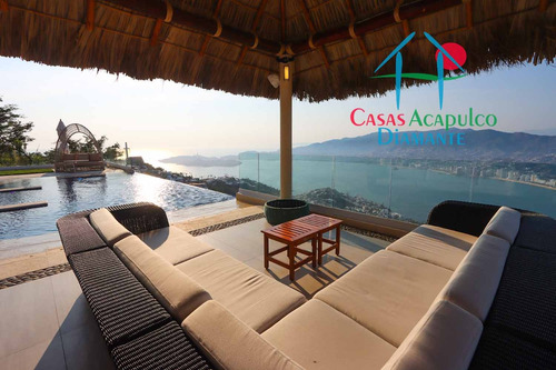 Cad Villa Emiliano. Con Terraza Con Alberca, Sala, Comedor, Bbq Y Vista A La Bahía De Acapulco