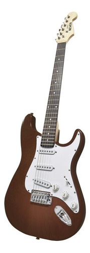 Guitarra eléctrica Newen ST st newen de lenga dark wood laca poliuretánica con diapasón de palo de rosa