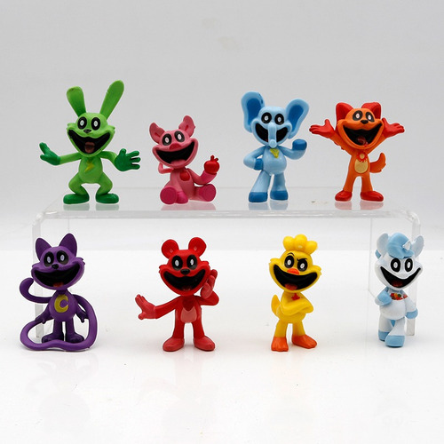 8pcs Smiling Critters Acción Figura Modelo Juguete Regalo