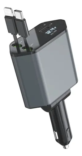 comprar Carregador Veicular Cabo Retrátil Turbo 4 Em 1 Tipo C C1