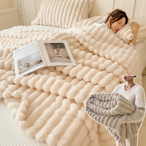 Colcha Acondicionadora De Algodón Warm Blanket, Color Liso