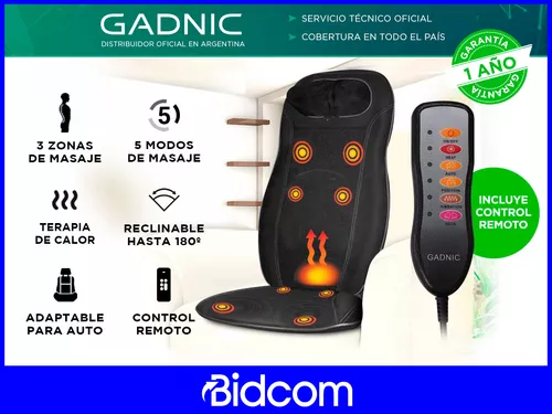 Asiento Masajeador Gadnic Espalda Cuello Vibracion Calor Shiatsu – Durtom