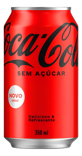 Coca Cola Sem Açúcar Lata 350ml Kit Com 15 Unidades