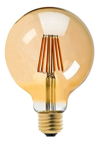 Lampara Led Multi Filamento Vintage Retro Globo 6w  Chiaro