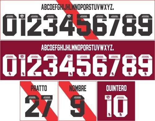 Estampado River Plate 2019 Titular  2 Digitos + Nombre