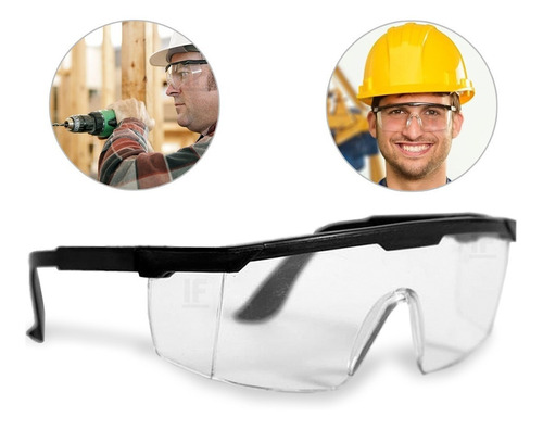 Óculos De Proteção Incolor Anti-risco